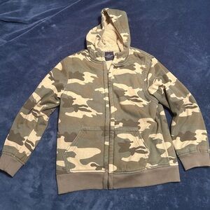 Faded Glory Boys XL (14/16) Camo Sherpa Lined Zip Up Jacket